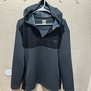 Callaway Black and Gray Hooded Pullover
